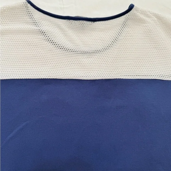 Lauren Ralph Lauren Women’s Sleeveless Navy Blue Top – Mesh Yoke, Size S - Picture 3 of 6